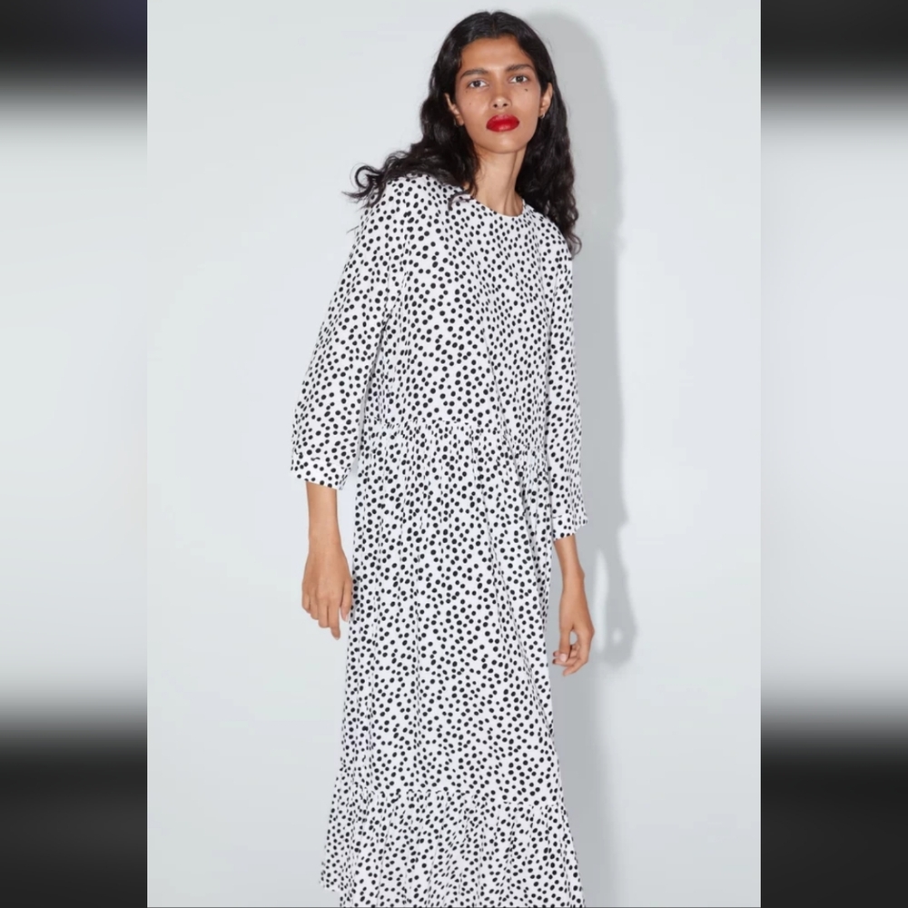 Iconic Polka Dot Midi Dress by Zara